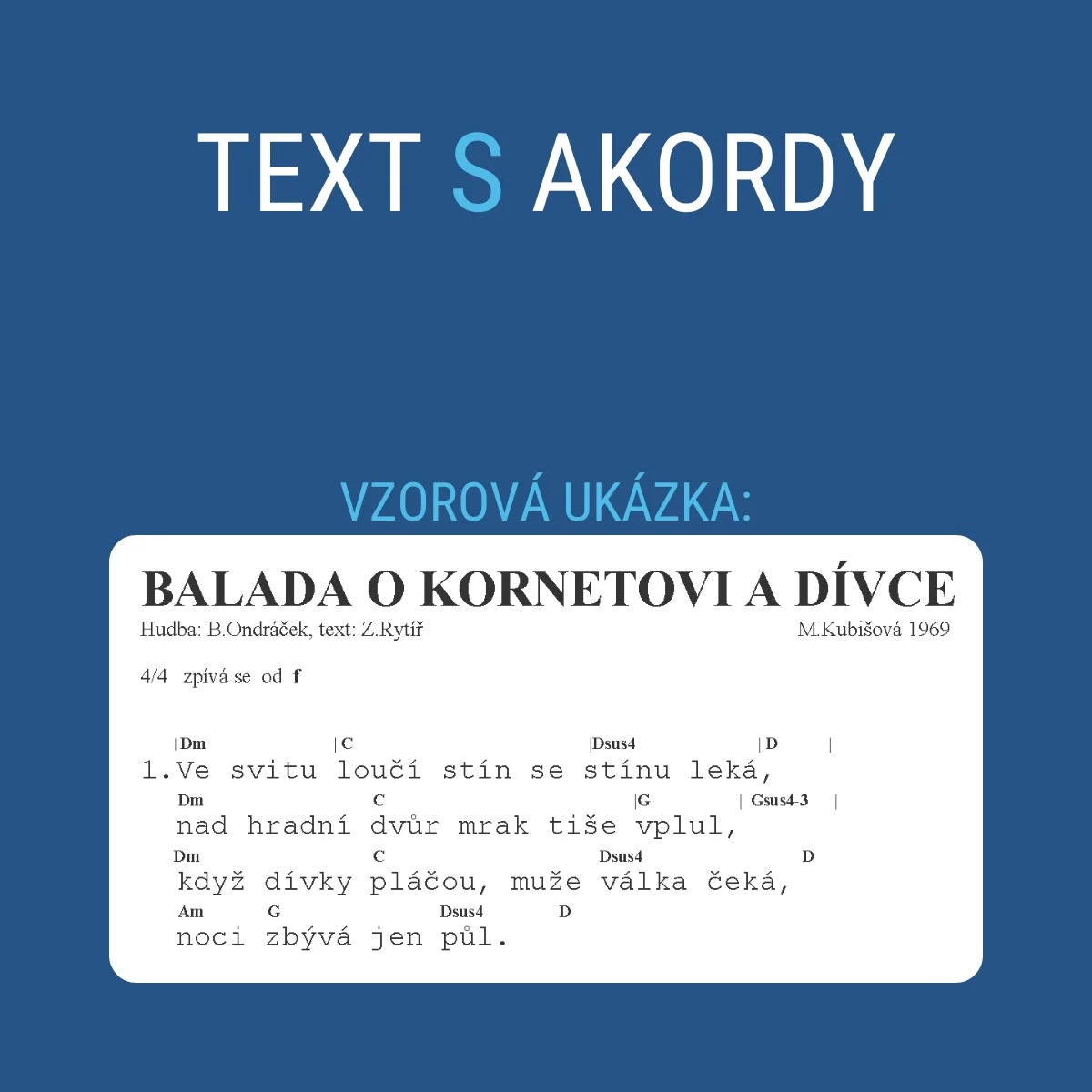 Text s akordy